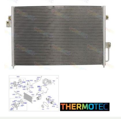 Радиатор климатик HYUNDAI TERRACAN (HP) 2.9 CRDi 4WD (2902ccm/120kW/163HP) [11/03-12/06] THERMOTEC TH KTT110416