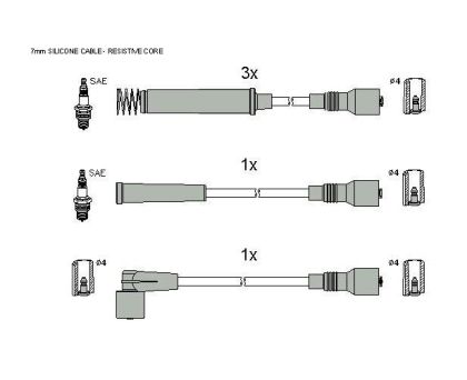 Запалителни кабели комплект OPEL ASTRA F комби (51_, 52_) 1.8 i (1796ccm\66kW\90HP) [09/91-01/98] Starline ZK 2652 
