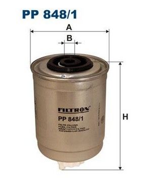 Филтър горивен FORD TRANSIT, TRANSIT TOURNEO; LDV CONVOY 2.4D/2.5D (06.94-04.09)  FILTRON PP 848/1