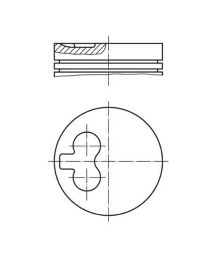 Бутало със сегменти к-т 77,01 (+0,50mm) VOLVO/VW 1.6D/2.0D/2.4D (08.78-10.98) MAHLE MH 029 55 01 !! РАЗПРОДАЖБА !!!