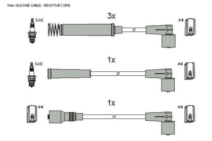 Запалителни кабели к-т OPEL ASTRA F 1.4 (1389ccm/55kW/75HP) [09/91-09/93] Starline ZK 2602