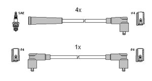 Запалителни кабели к-т SKODA FELICIA I (6U5) 1.3 LXI (1289ccm/50kW/68HP) [08/95-03/98] ZK 3634 
