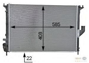 Радиатор воден (+AC)  DACIA LOGAN MCV (KS) 1.5 dCi (1461ccm/65kW/88HP) [05/10-] NISSENS NIS 637613