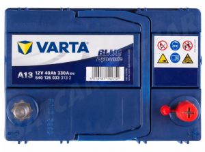 Акумулатор (десен плюс) 40 Ah. A13 Blue dinamic VARTA VT 540125BD