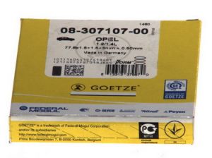 Сегменти к-т (1 опаковка) OPEL ASTRA G (F69) 1.4 16V (1389ccm/66kW/90HP) [09/98-01/05] GOETZE GT 08-307107-00 STD