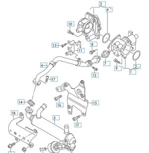 Клапан EGR  30-35 VW Crafter (2E) - '06 2.5 TDI, 2.5 TDI TRANSPORTER T5 '03-Pierburg PG 7.00823.06.0