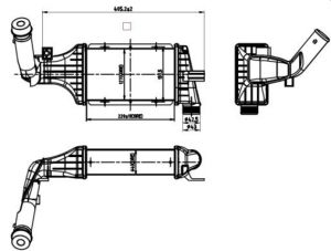 Интерколер (охладитeл за въздуха на турбината) OPEL ASTRA G комби (F35_) 2.0 DTI 16V (1995ccm/74kW/101HP) [08/99-07/04] THERMOTEC DAX006TT