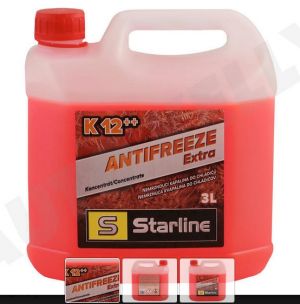 антифриз червен концентрат 3 литрa (G12+ +)  Starline NA K12PP-3