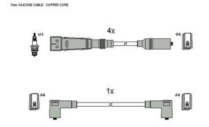 Запалителни кабели к-т VAG 1.8 i (1781ccm\66kW\90HP) [03/93-08/99]  Starline ZK 8121