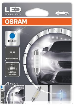 Крушка интериорна LED OSRAM C5W 12V SV8,5-8 (36mm) Standard OS 6436BL