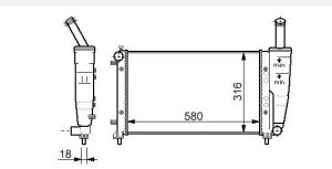 Радиатор воден FIAT PUNTO (188) 18.70.501