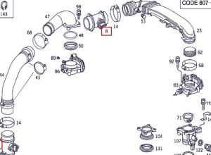 Дебитомер без копус BMW 3 (E46) 318 i (1995ccm/105kW/143HP) [09/01-02/05], MERCEDES 1.6-3.2D (03/93-06/13) Pierburg PG 7.22684.09.0