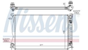 Радиатор воден  AUDI A6 3.0D (05.04-03.11) NISSENS NIS 60232A