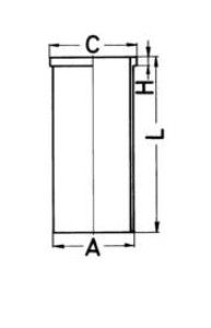 Цилиндрова втулка (риза)  MAN (108.00mm) MAN 108.00 (D0824, D0826, D0836)  (височина на ръба 5,04mm) KOLBENSHMIDT KS 89 470 190