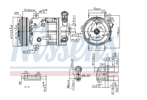 Компресор климатик (НОВ) OPEL VECTRA C 2.0 16V Turbo (1998ccm/129kW/175HP) [03/03-] NIS 89577 