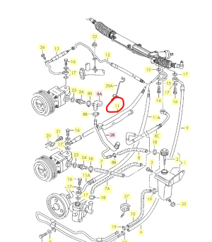  Хидравличен маркуч кормилно управление AUDI A4 B5; VW PASSAT B5 1.6/1.8 (11.94-09.01) ESEN 10SKV865