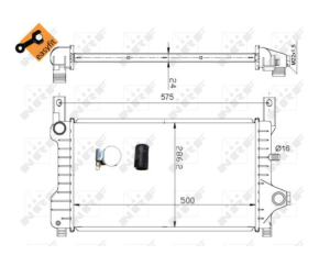 Радиатор воден (индивидуална поръчка) FORD FIESTA III, FIESTA/HATCHBACK 1.4/1.6/1.8D 20.20.501