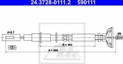 жило съединител VW GOLF II (19E, 1G1) 1.8 (1781ccm\66kW\90HP) [08/84-10/91] ATE AT 590111 !!! РАЗПРОДАЖБА !!!