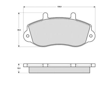 Дискови накладки предни к-т OPEL MOVANO (бордова) платформа/ шаси (U9, E9) [07/98-05/10] Starline BD S315 !!! РАЗПРОДАЖБА !!! 