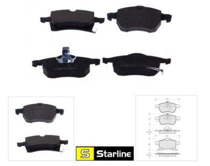 Дискови накладки предни к-т CHEVROLET ASTRA, CORSA; OPEL ASTRA G, ASTRA H GTC, ZAFIRA A, ZAFIRA B 1.6-2.2D (08.94-04.15)  Starline BD S081  !!! РАЗПРОДАЖБА!!!