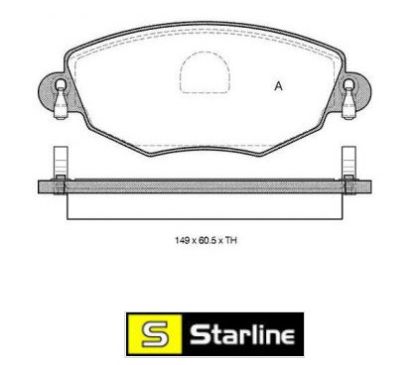 Дискови накладки предни к-т  FORD MONDEO III 4dv. (B4Y) [11/00-03/07] Starline BD S313 !!! РАЗПРОДАЖБА !!! 