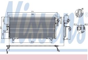 Радиатор климатик NISSAN PRIMERA (P11) [09/96-6/99] NISSENS NIS 94299