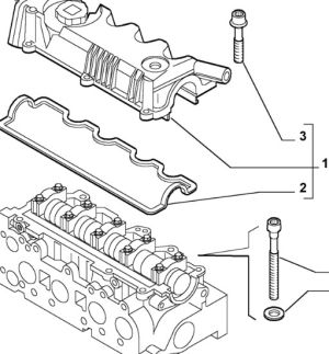 гарнитура капак клапани FIAT STILO (192) 1.9 JTD (1910ccm/85kW/115HP) [10/01-11/06]ELRING EL199030