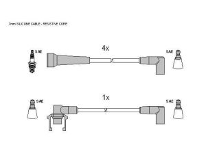 Запалителни кабели комплект RENAULT 19 I (D53_) 1.7 (1721ccm/70kW/95HP) [07/91-04/92] Starline ZK 6964 