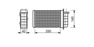 Радиатор парно (250x140x42) FIAT MAREA (185) [09/96-] D/TD 18.10.590