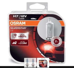 Крушки 2бр. к-т  H7 55W/12V (+60% светлина) OSRAM SILVER STAR OS 64210SV2BOX