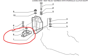 Тампон двигател десeн (8) CITROEN JUMPER; FIAT DUCATO; PEUGEOT BOXER 1.9D-2.8D (02.94-) FEBI FE14191