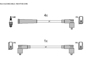 Запалителни кабели к-т SKODA FAVORIT 1.3 (01.89-08.95) MM 941275020838