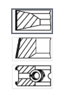  Сегменти к-т за едно бутало (131mm 3,5-2,5-3) RVI C, K, T; VOLVO FH II, FM, FMX II D13C460-DTI13-122HM (09.05-) MAHLE MH 037 RS 00144 0N0 0.00