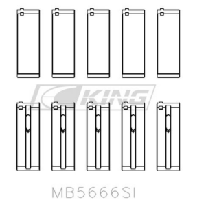 Основни лагери к-т (+0,25) MERCEDES A (W176), B SPORTS TOURER (W246, W242), C (A205), C (C204), C (C205), C T-MODEL (S204), C T-MODEL (S205), C (W204), C (W205), CLA (C117) 1.5/1.5H/1.6 (01.08-) KING MB5666SI 0.25