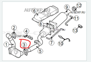  Скоба за стягане, изпускателна система (индивидуална поръчка)  CITROEN C5 III, C6, C8, JUMPER III; PEUGEOT 407, 508 I, 508/KOMBI, 607, 807, BOXER 1.8-3.0D (02.00-) ORIGINAL PSA 171377
