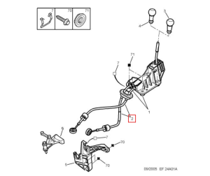 Жила скоростна кутия (индивидуална поръчка)  L/R CITROEN C4 I; PEUGEOT 307 1.6-2.0D (08.00-07.11) PSA 2444CF