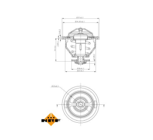 Термостат к-т (83°C) CITROEN BERLINGO, BERLINGO/MINIVAN, BX, C15, C15/MINIVAN, C4 I, C5 I, C5 I/KOMBI, C5 II, C8, EVASION, JUMPER I, JUMPER II, JUMPY I, XANTIA 1.6-3.6 (10.85-) NRF 725140