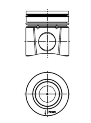 Бутало със сегменти к-т (1бр.) (102.5mm)  (+0.50) CUMMINS ISB-135; ISB-150; ISB-170; ISB-185; ISB-220; ISB-250; ISB-275 KOLBENSCHMIDT KS 40 058 610
