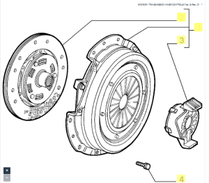 Съединител к-т 3 части  (индивидуална поръчка) 230mm LANCIA KAPPA 2.4i 10/94- VALEO VAL801943