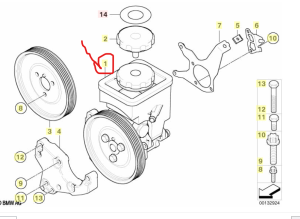 Хидравлична помпа, кормилно управление BMW 3 (E46), 5 (E39), X3 (E83), X5 (E53) 2.0D/2.5D/3.0D (02.98-08.10) MEYLE ME 314 631 0014