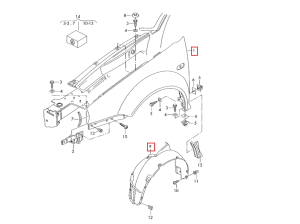 Щипка AUDI A3; SEAT ALTEA, CORDOBA, IBIZA II, IBIZA III, IBIZA IV, LEON; SKODA FABIA I 09.93-05.15 ORIGINAL VAG N 015 439 1 